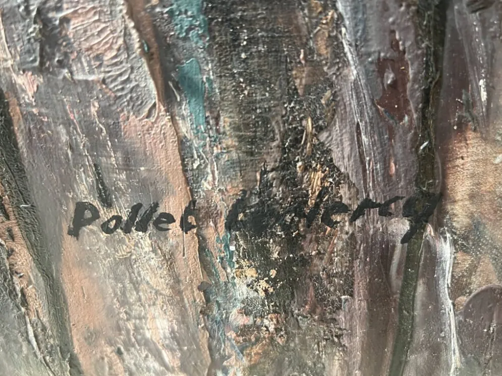 Huile sur toile , Peinture contemporaine de " POLLET LECLERC " XX siècle