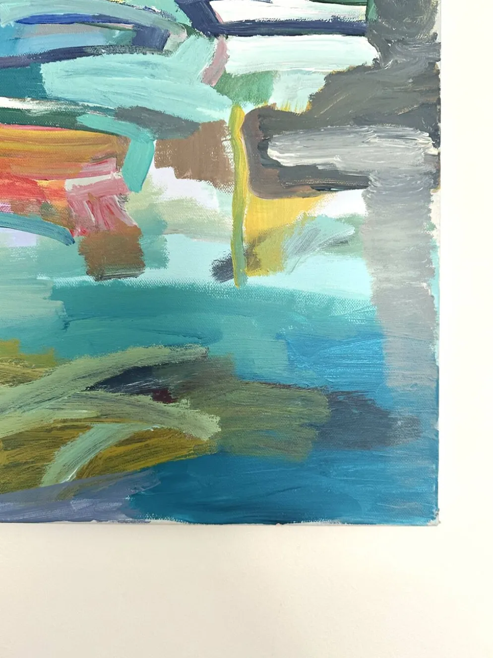 Huile sur toile port aux voiliers