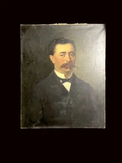 Huile sur toile portrait ancêtre signé A. Juliard daté XIXème