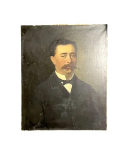 Huile sur toile portrait ancêtre signé A. Juliard daté XIXème