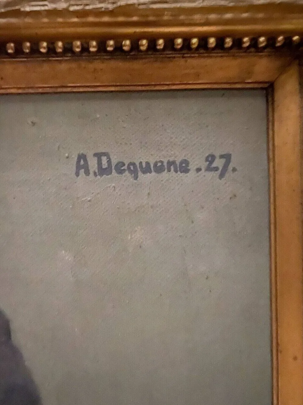 Huile sur toile "portrait de femme " par dequene albert xx siècle