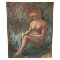 Huile sur toile période art deco