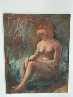 Huile sur toile période art deco