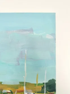 Huile sur toile signée, port de plaisance