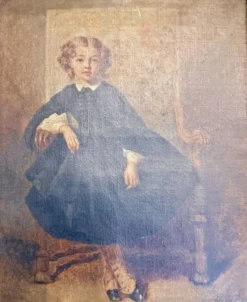 Huile sur toile XIXe – Lucile Doux – Portrait de demoiselle