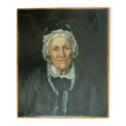Huile sur toile xix portrait de femme p.sallé