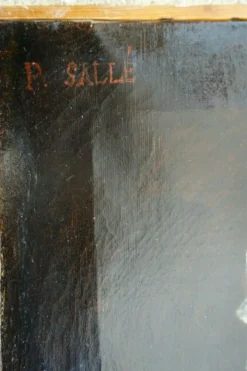 Huile sur toile xix portrait de femme p.sallé