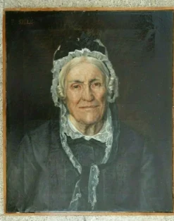 Huile sur toile xix portrait de femme p.sallé