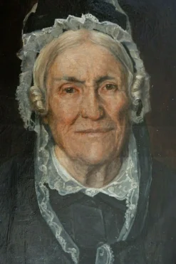 Huile sur toile xix portrait de femme p.sallé