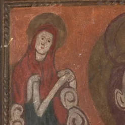 Icône ancienne Saint Nicolas, tempera sur panneau, Roumanie, XIXe siècle