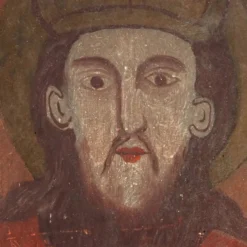 Icône ancienne Saint Nicolas, tempera sur panneau, Roumanie, XIXe siècle
