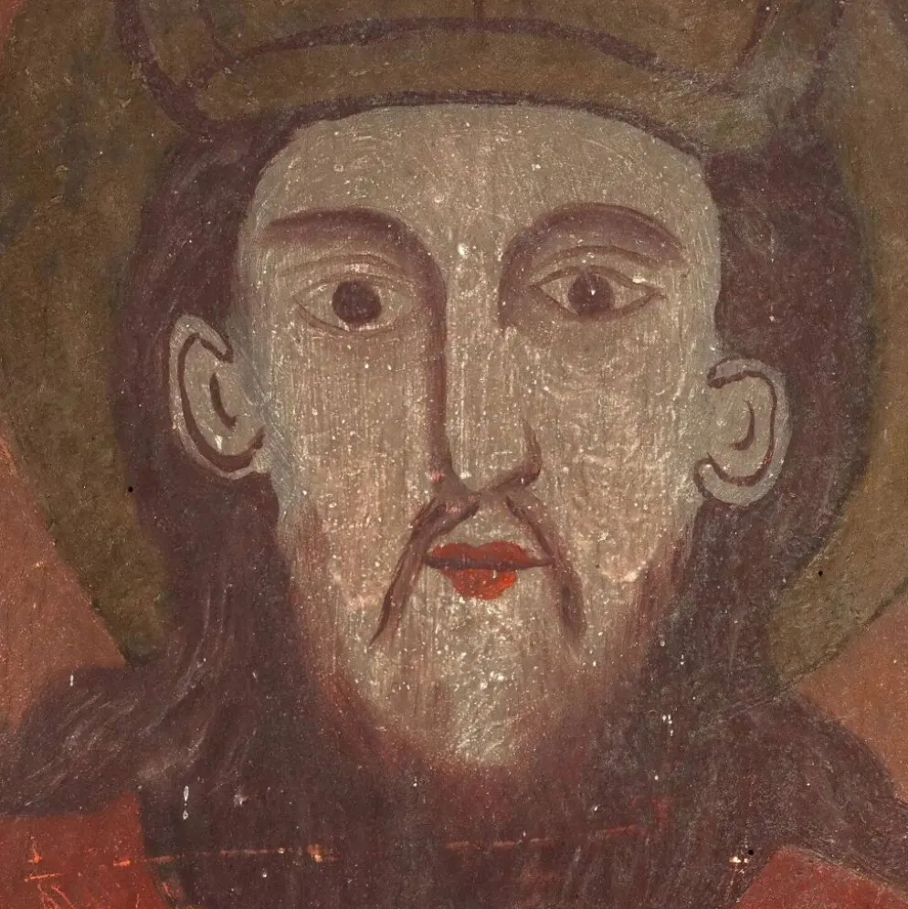 Icône ancienne Saint Nicolas, tempera sur panneau, Roumanie, XIXe siècle