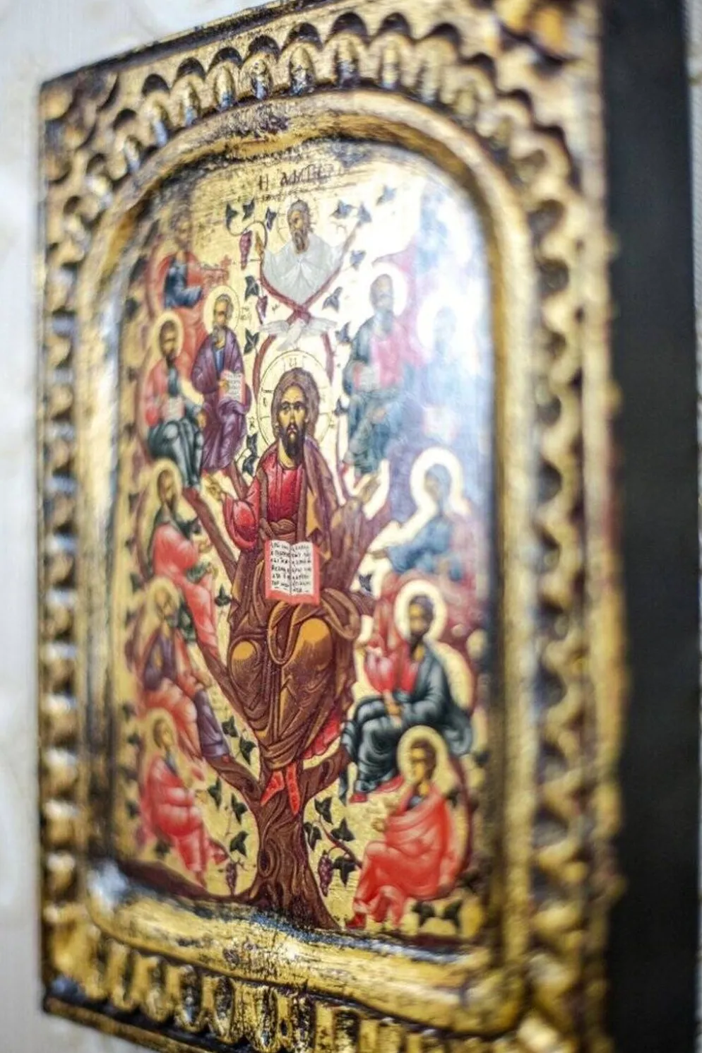 Icône du 20e siècle de Jésus et des Douze Apôtres, années 1890
