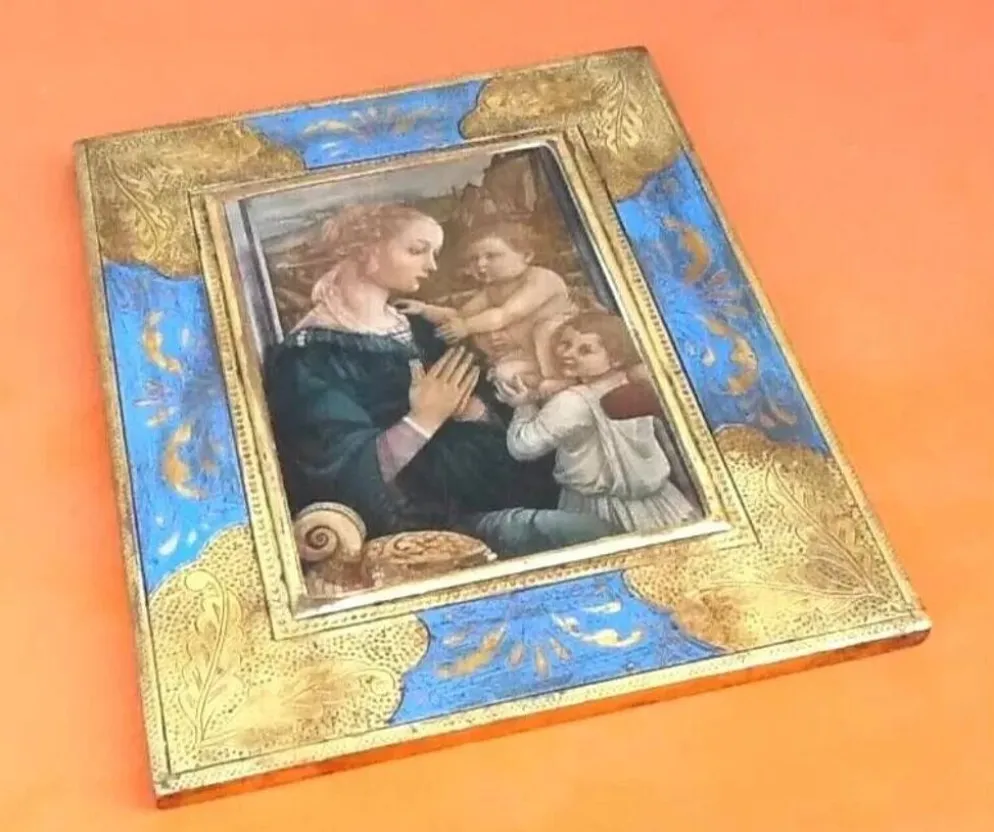Icône religieuse polychrome