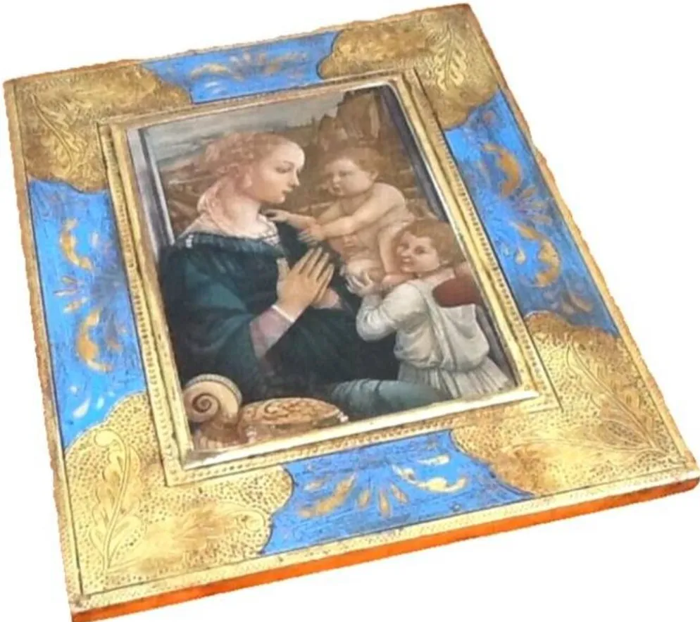 Icône religieuse polychrome