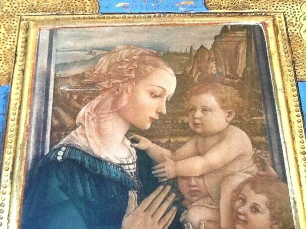 Icône religieuse polychrome