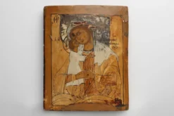 Icône russe de la Vierge de la Tendresse (Eleousa), XIXe siècle