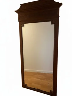 Important miroir trumeau Henri II chêne massif XIXème