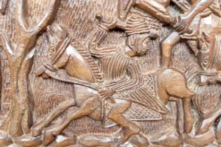 Important Panneau Monoxyle, Bas-Relief Bamoun, Cameroun, Circa 1960