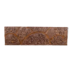 Important Panneau Monoxyle, Bas-Relief Bamoun, Cameroun, Circa 1960