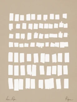 Impression abstraite beige giclée, 50x70cm