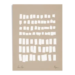 Impression abstraite beige giclée, 50x70cm