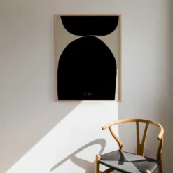Impression d'art abstraite encadrée, impression giclée, 50 x 70 cm