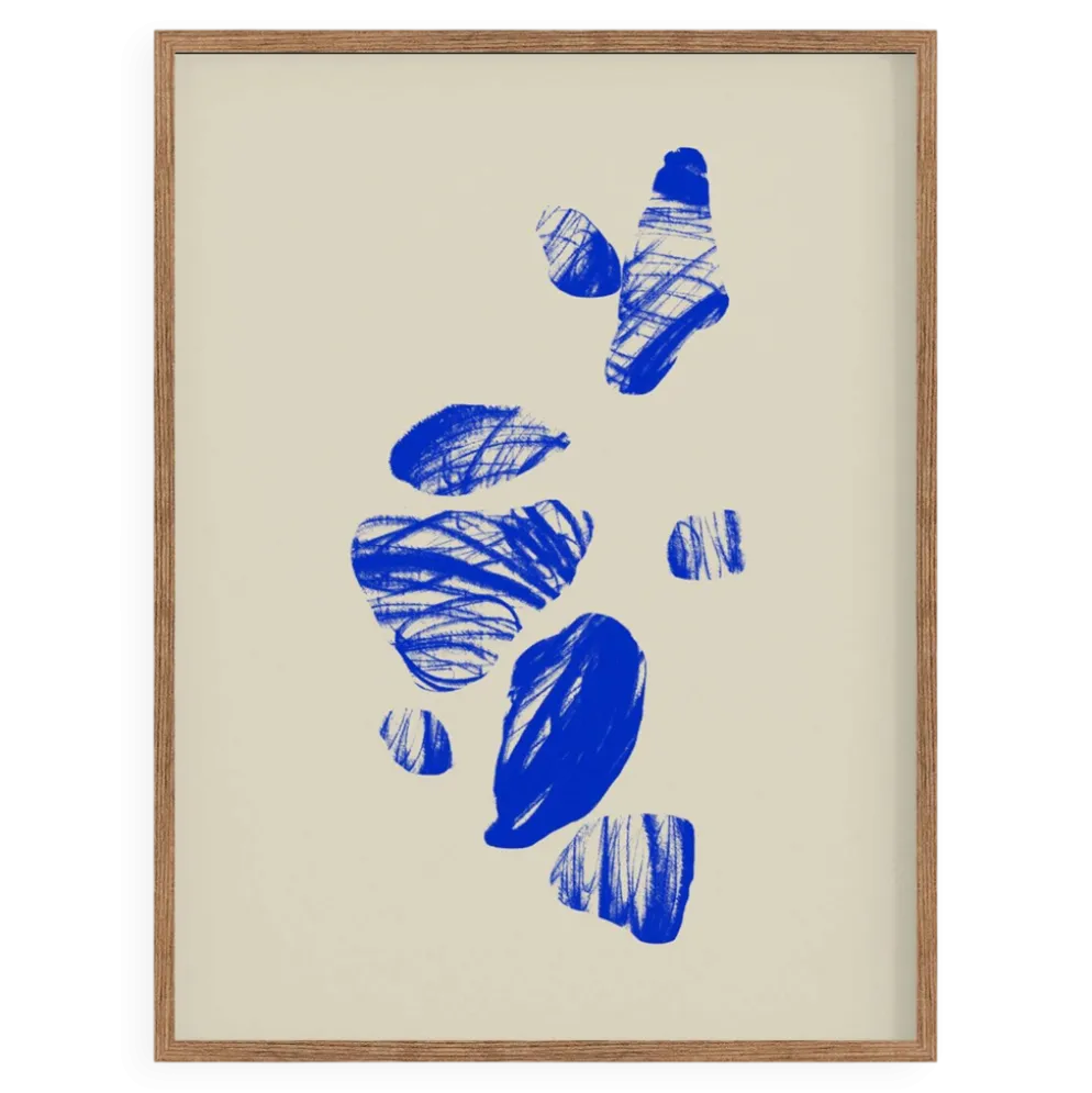 Impression giclée abstraite bleue, 50x70cm