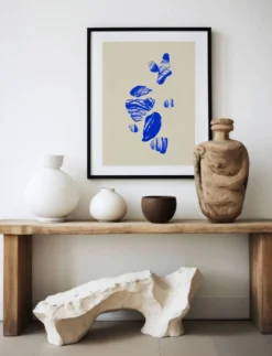Impression giclée abstraite bleue, 50x70cm