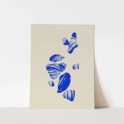 Impression giclée abstraite bleue, 50x70cm