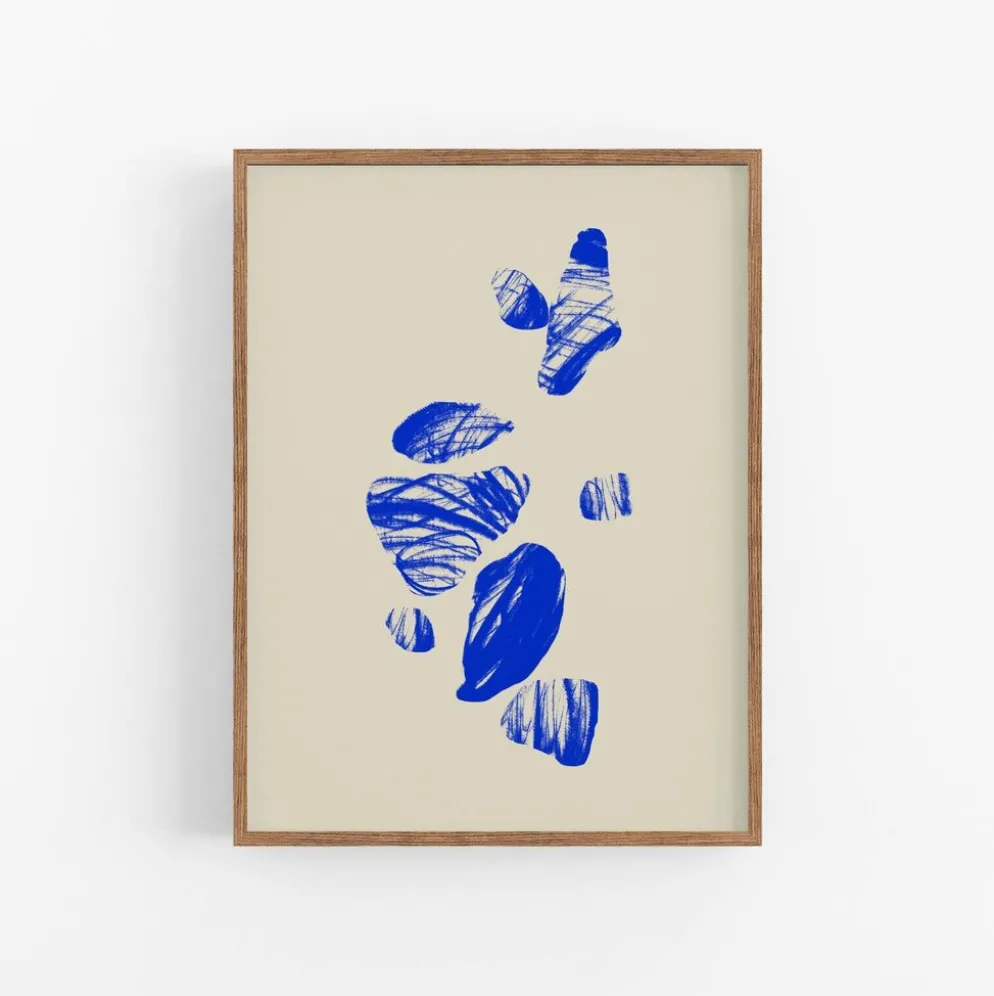 Impression giclée abstraite bleue, 50x70cm