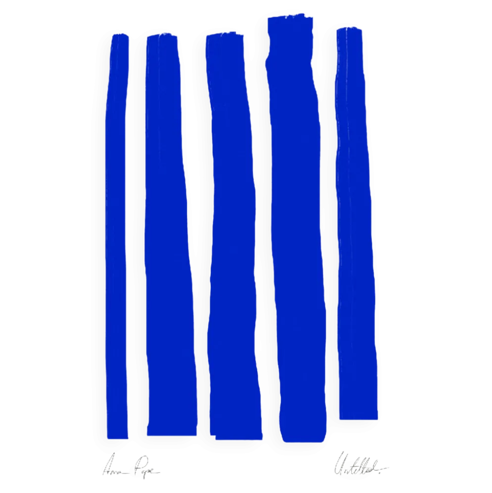 Impression giclée abstraite bleue, 50x70cm