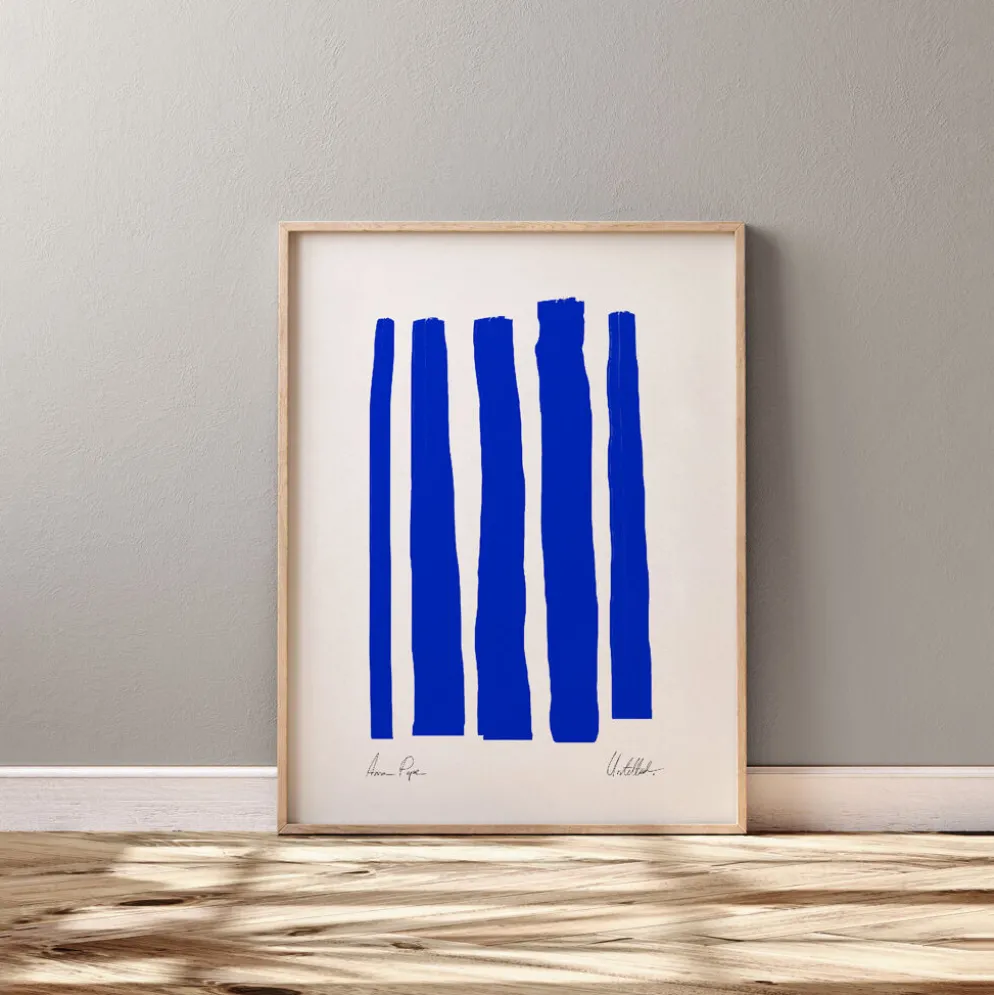 Impression giclée abstraite bleue, 50x70cm