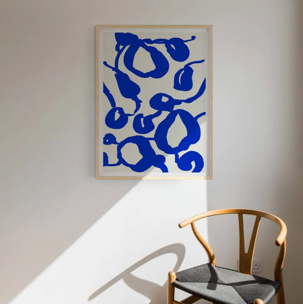 Impression giclée d'une composition abstraite bleue