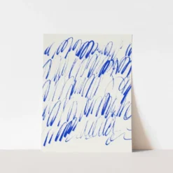 Impression giclée d'une peinture abstraite bleue