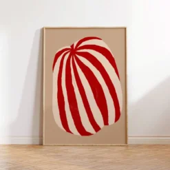Impression giclée à rayures abstraites, 50x70cm