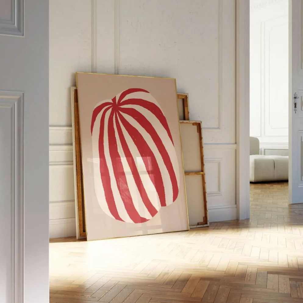 Impression giclée à rayures abstraites, 50x70cm