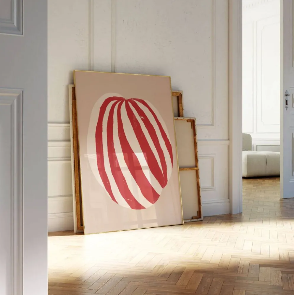 Impression giclée à rayures abstraites, 50x70cm