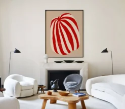 Impression giclée à rayures abstraites, 50x70cm