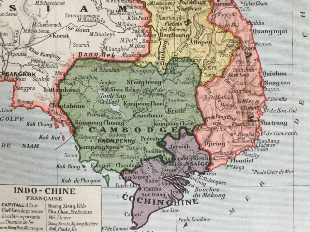 Impression vintage histoire indo-chine