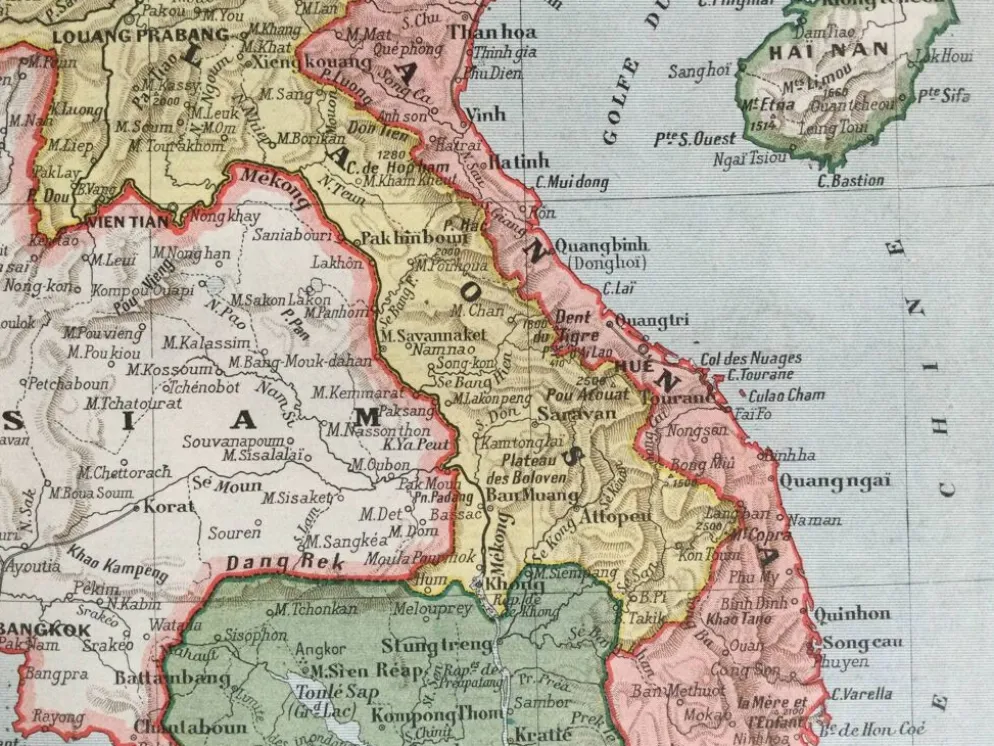Impression vintage histoire indo-chine