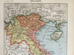 Impression vintage histoire indo-chine