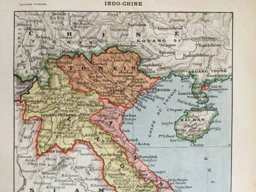 Impression vintage histoire indo-chine