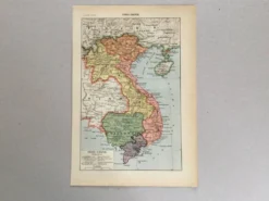 Impression vintage histoire indo-chine