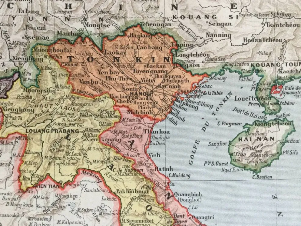 Impression vintage histoire indo-chine