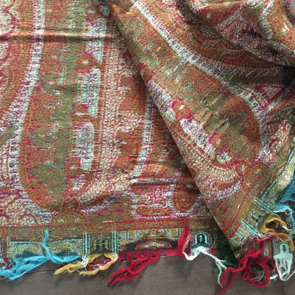 Indienne d'Alsace en laine tissée XIXème siècle