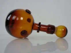 Italian Amber Glass Decanter with Stopper, 1960s