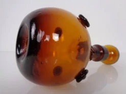 Italian Amber Glass Decanter with Stopper, 1960s
