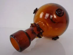 Italian Amber Glass Decanter with Stopper, 1960s