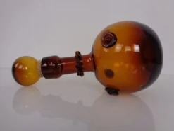 Italian Amber Glass Decanter with Stopper, 1960s